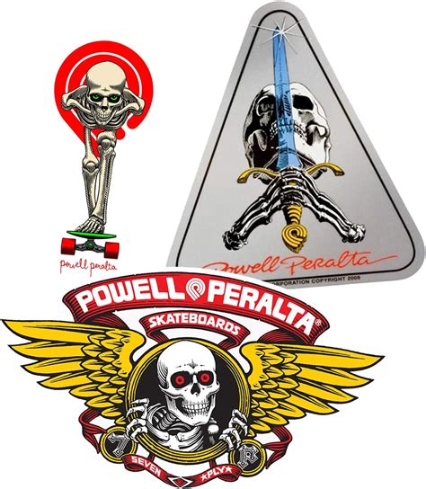 Amazon.com: Powell Peralta Skateboard Skeletons Only Sticker 3-Pack ...