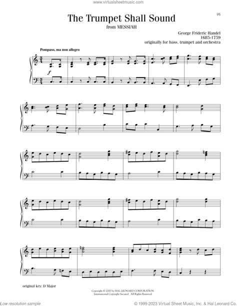 Trumpet Shall Sound sheet music for piano solo (PDF)