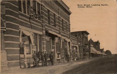 Main Street Looking North Canby, MN Postcard