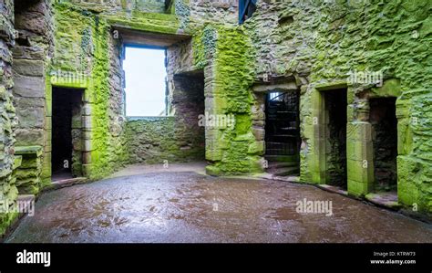 Interior sight in Dunnottar Castle, near Stonehaven, Scotland Stock ...