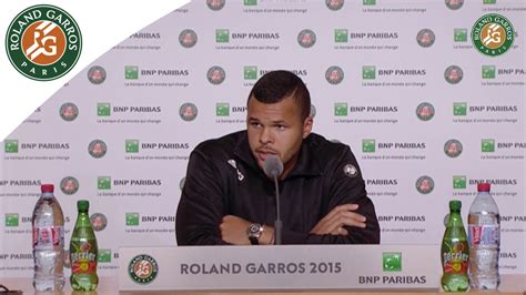 Press conference Jo-Wilfried Tsonga 2015 French Open / 4th Round ...