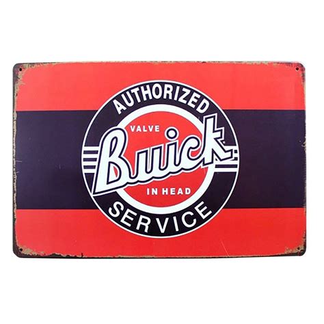 Buick Authorized Service Metal Sign. - All metal construction - Sign is 13.75" X 9.75" | Vintage ...