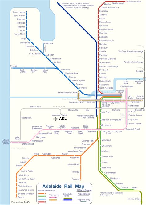 Adelaide Train Map