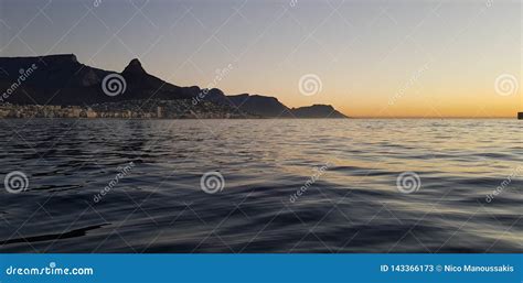 Cape Town sunset cruise stock image. Image of cape, sunset - 143366173