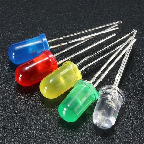 Diode Light 5 Colors 500PCS 3mm LED Assorted Kit White Yellow Red Green ...