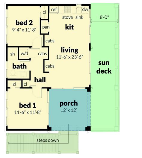 Beach Stilt-house for Tiny Living - 44189TD | Architectural Designs ...