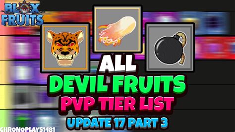 BEST Devil Fruit PVP Tier List (Update 17 Part 3) (Blox Fruits) - YouTube