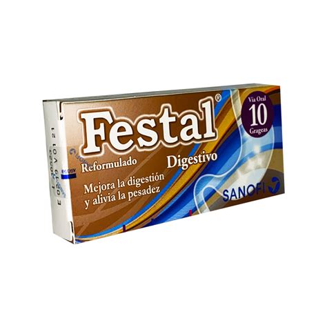 Festal Digestivo Via Oral 10 Tabletas SANOFI - Gran Feria PZO