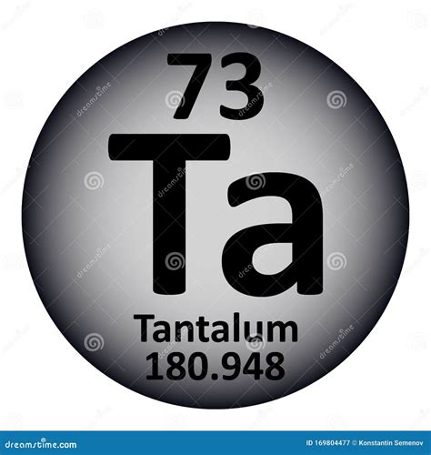 Periodic Table Element Tantalum Icon Stock Illustration - Illustration ...