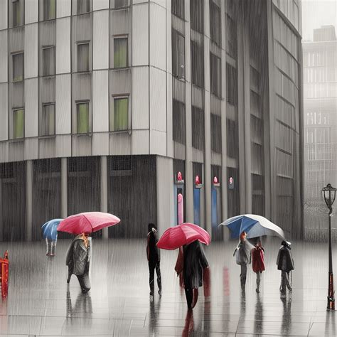 Rainy Day Cityscape · Creative Fabrica