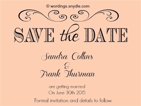 Save The Date Wording Samples Wordings and Messages Save The Date Wording, Card Ideas, Sample ...