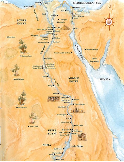 Map Showing Ancient Egypt