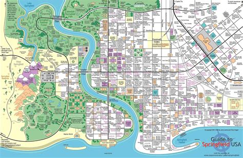 Map of Springfield from the Simpsons | Escuela de magia, Los simpson, Mapa ciudad