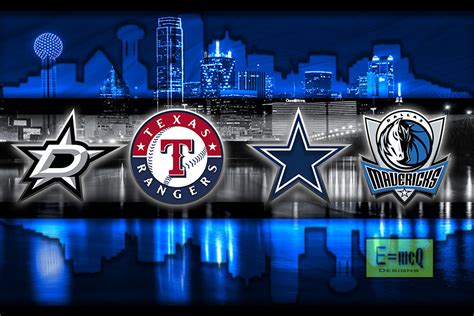 Dallas Sports Poster, Dallas Cowboys, Dallas Stars, Texas Rangers, Dal – McQDesign