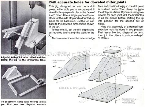 Dowel Miter Joint Jig • WoodArchivist