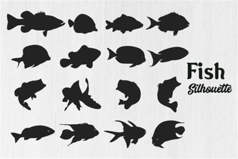 Fish Silhouettes, Fish SVG Bundle. Graphic by Design_Lands · Creative ...