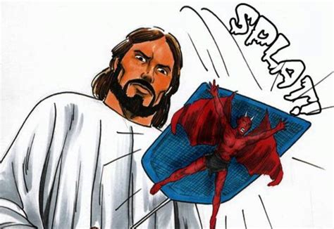 Jesus vs. Satan Christian Drawings, Christian Jokes, Christian Artwork ...