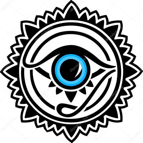 Nazar - protection amulet - eye of providence - all seeing eye — Stock Vector © lavalova #22001611