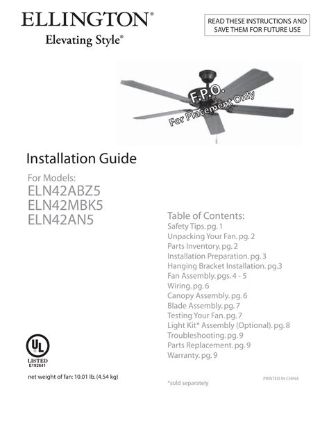 Craftmade Ceiling Fan Installation Manual | Shelly Lighting