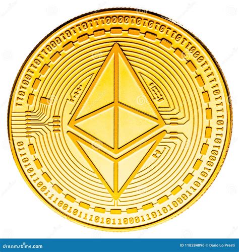 Ethereum coin isolated editorial photo. Image of white - 118284096