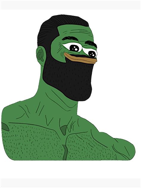 "Rare Gigachad Pepe " Poster for Sale by LucyOtama | Redbubble