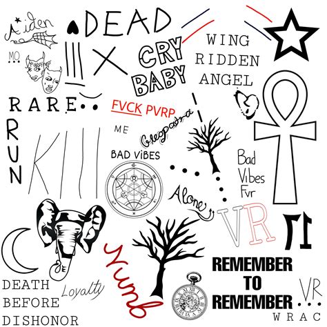 Folder of every X tattoo (google drive link in comments) : r/XXXTENTACION