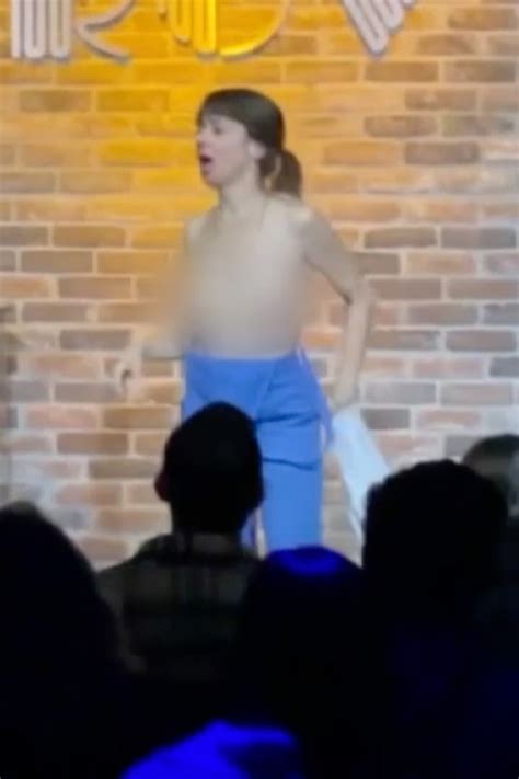 Comedian Natasha Leggero gets fully topless on stage to make point | Metro News