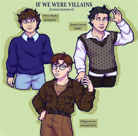 Oliver, James & Filippa - If We Were Villains | Book characters, Book ...