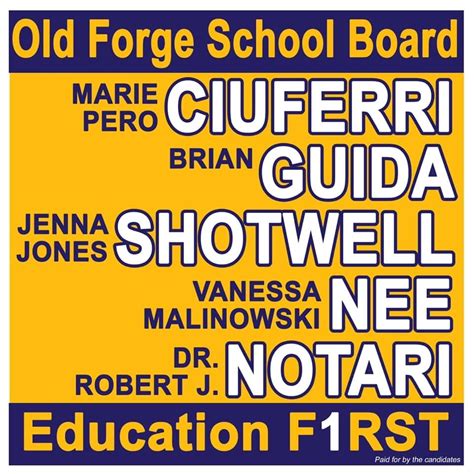 Education F1RST for the Old Forge School District