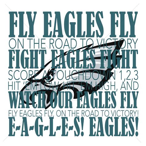 Philadelphia Eagles Fight song poster digital download