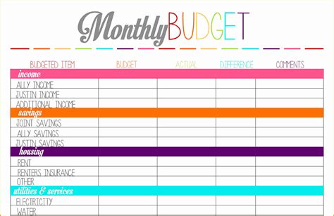 Free Printable Budget Planner | room surf.com