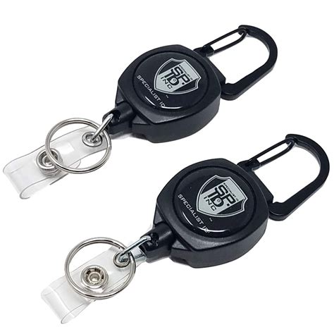 Specialist ID 5 Pack - Heavy Duty Retractable Badge Reels with ID Holder Strap and Keychain ...