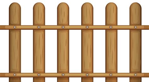 a wooden fence on a white background