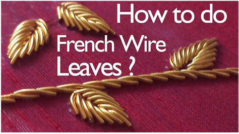 Learn to do Zardosi/Frenchwire/Dabka Work Leaves | Hand Embroidery | Easy Zardosi Aari Work ...