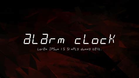 alarm clock Font : Download Free for Desktop & Webfont