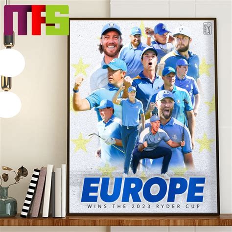 Team Europe Wins The 2023 Ryder Cup Home Decor Poster Canvas - Masteez