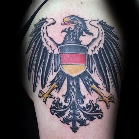 50 German Eagle Tattoo Designs For Men - Germany Ink Ideas