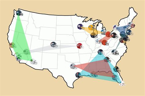 Map Of Nfl Teams By Division