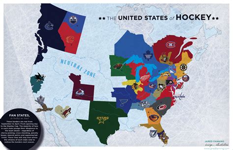 The United States of Hockey - Satirical map of major NHL fandom regions [1276x825] : r/MapPorn