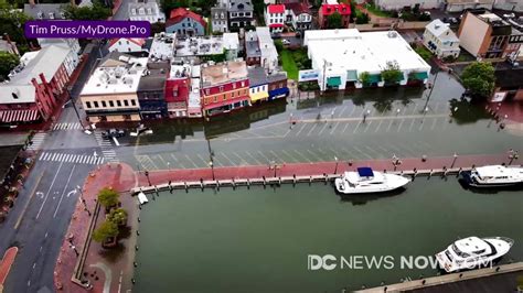 Annapolis Flooding: Aerials of Debby Flooding on Dock Street