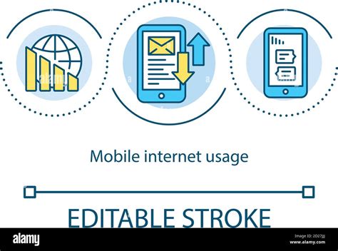 Mobile internet usage concept icon Stock Vector Image & Art - Alamy