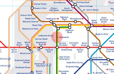 Bayswater station map - London Underground Tube