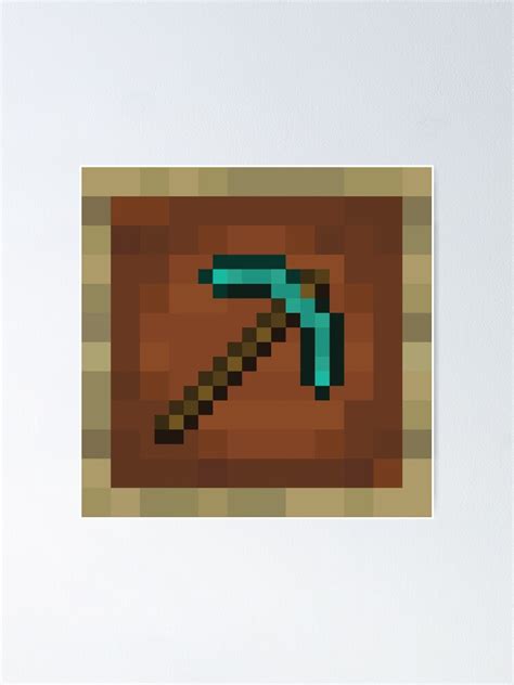 "Minecraft Item Frame Diamond Pickaxe" Poster for Sale by Saikishop | Redbubble