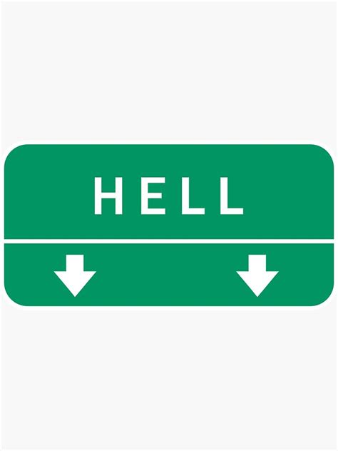 "Highway to hell" Sticker for Sale by crunchyparadise | Redbubble