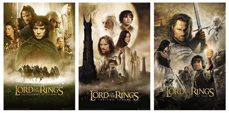 THE LORD OF THE RINGS I, II & III - 3 PIECE MOVIE POSTER SET (SIZE: 24" X 36") - Walmart.com