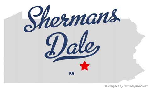 Map of Shermans Dale, PA, Pennsylvania