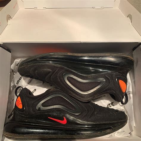 Air max 720 black/ hyper crimson (red) Used Some... - Depop