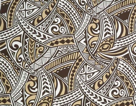 Polynesian Tribal Print 100% Cotton Hawaiian Fabric / Beige | Etsy