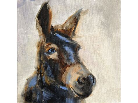 "This painting is MADE to ORDER. It means that the donkey in the photo ...