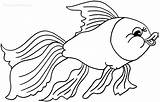 Simple Goldfish Coloring Page sketch template